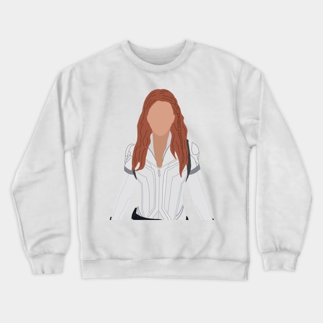 White Widow Crewneck Sweatshirt by CalliesArt